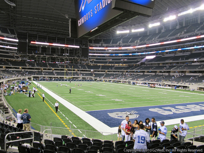 Seat view from section 101 at AT&T Stadium, home of the Dallas Cowboys