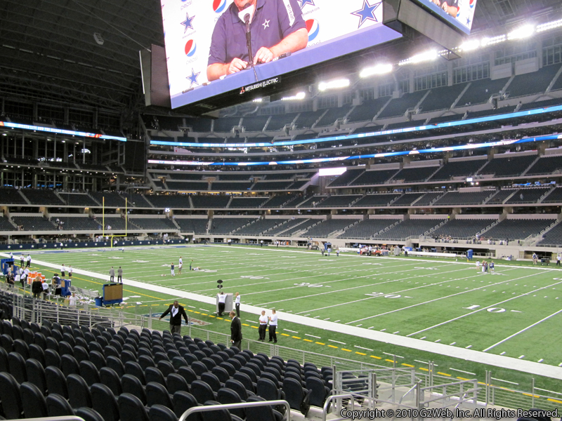 Seat view from section 106 at AT&T Stadium, home of the Dallas Cowboys
