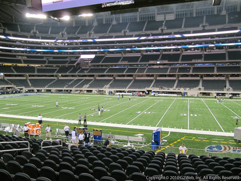 Seat view from section 109 at AT&T Stadium, home of the Dallas Cowboys