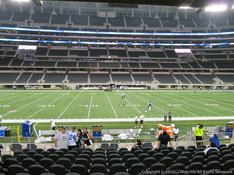 Seat view from section 111 at AT&T Stadium, home of the Dallas Cowboys