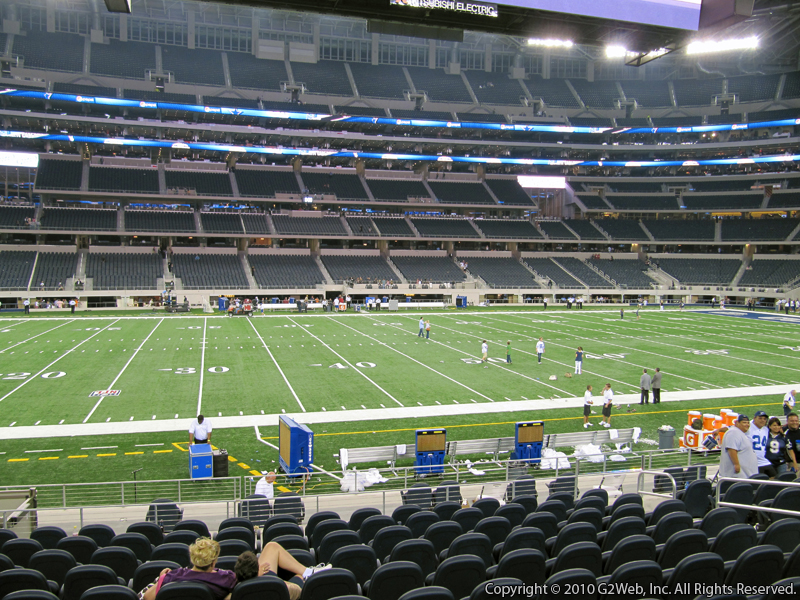 Seat view from section 112 at AT&T Stadium, home of the Dallas Cowboys