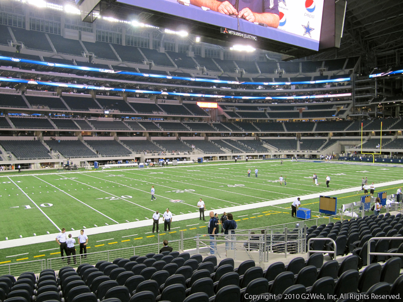 Seat view from section 114 at AT&T Stadium, home of the Dallas Cowboys