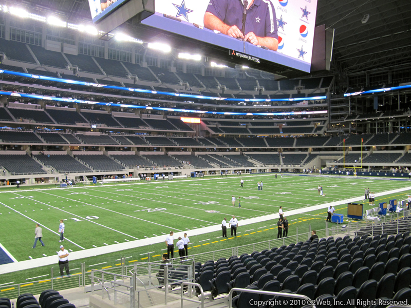 Seat view from section 115 at AT&T Stadium, home of the Dallas Cowboys