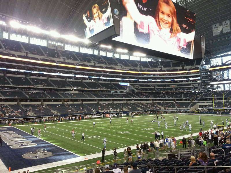 Seat view from section 118 at AT&T Stadium, home of the Dallas Cowboys
