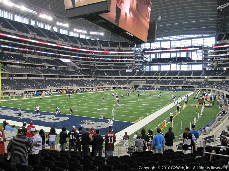 Seat view from section 120 at AT&T Stadium, home of the Dallas Cowboys