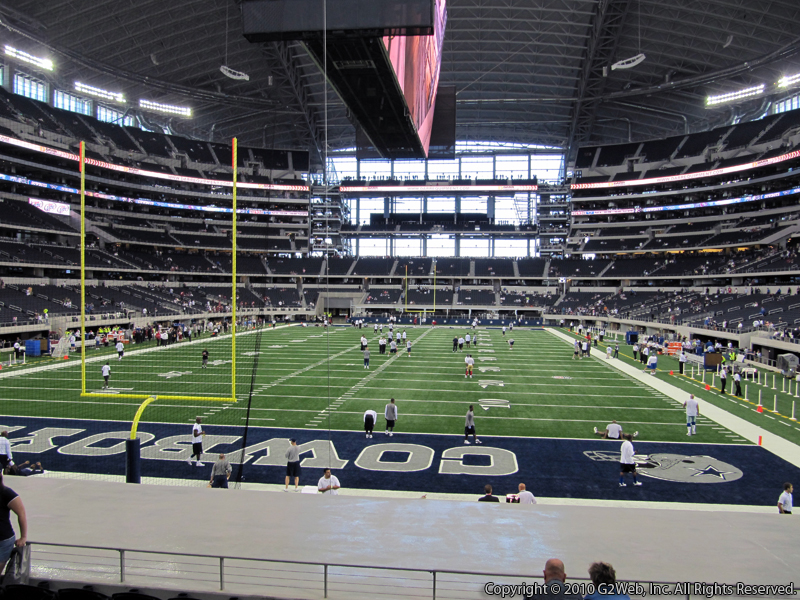 Seat view from section 122 at AT&T Stadium, home of the Dallas Cowboys