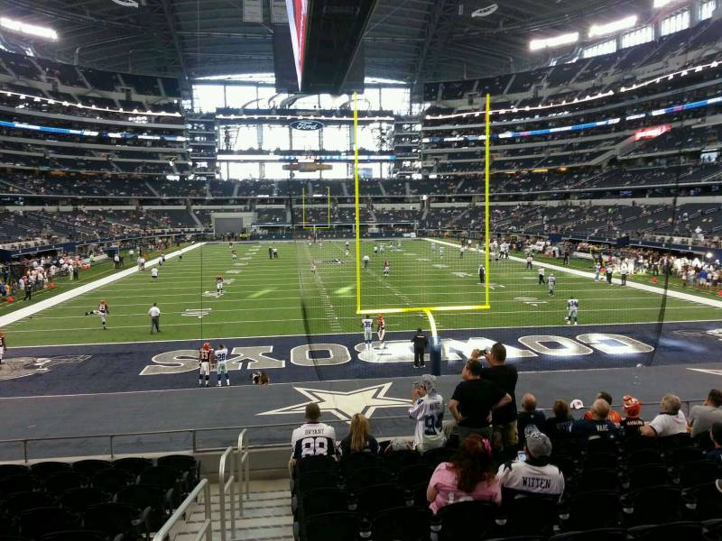 Seat view from section 123 at AT&T Stadium, home of the Dallas Cowboys
