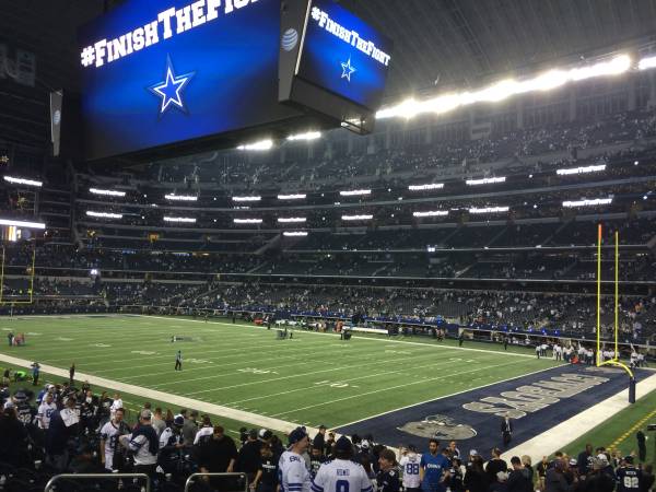 Seat view from section 127 at AT&T Stadium, home of the Dallas Cowboys