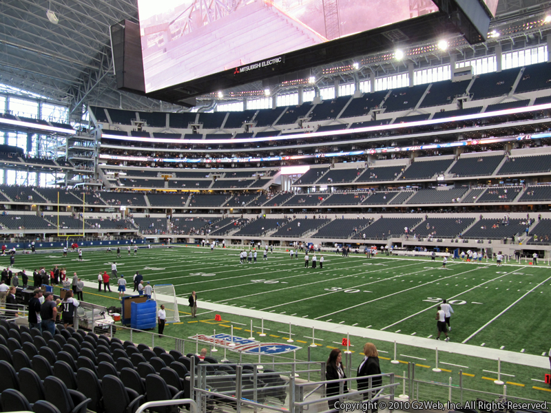 Seat view from section 132 at AT&T Stadium, home of the Dallas Cowboys