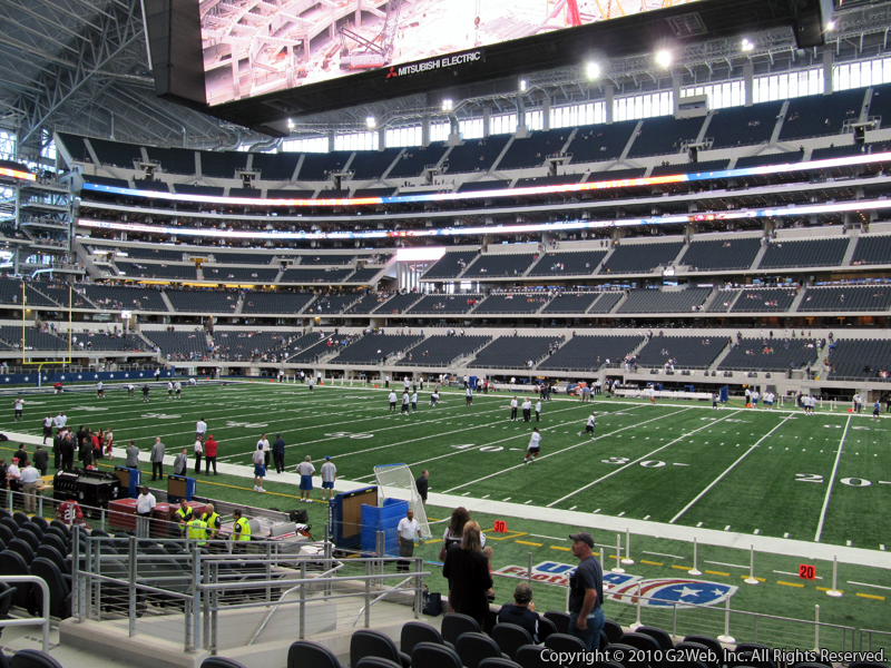 Seat view from section 133 at AT&T Stadium, home of the Dallas Cowboys