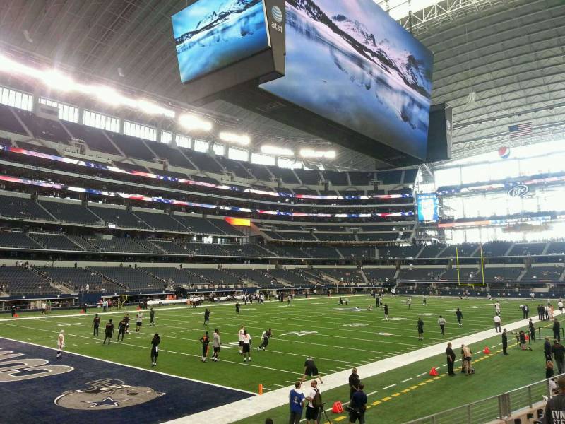 Seat view from section 145 at AT&T Stadium, home of the Dallas Cowboys