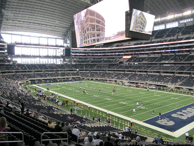Seat view from section 203 at AT&T Stadium, home of the Dallas Cowboys