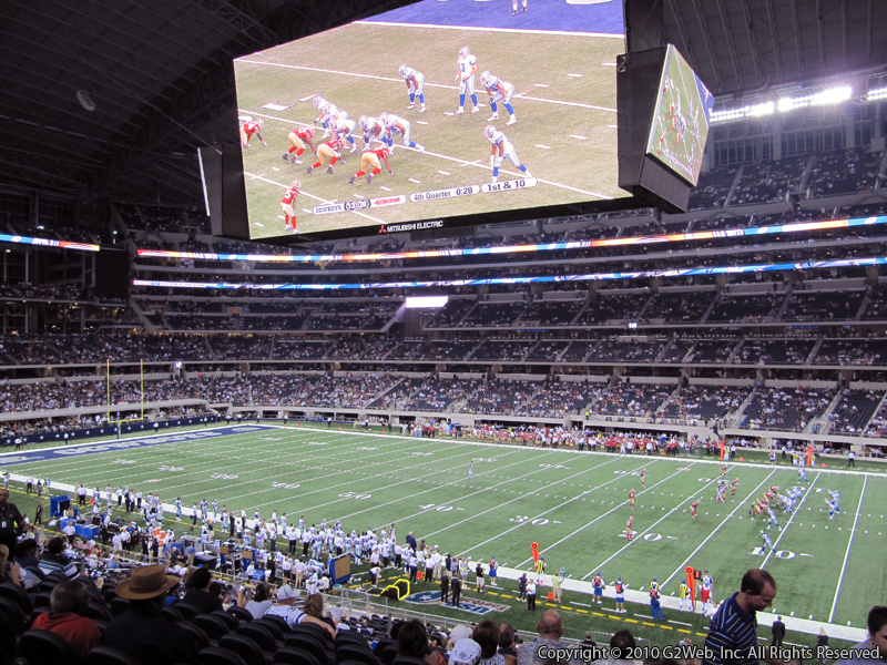 Seat view from section 206 at AT&T Stadium, home of the Dallas Cowboys