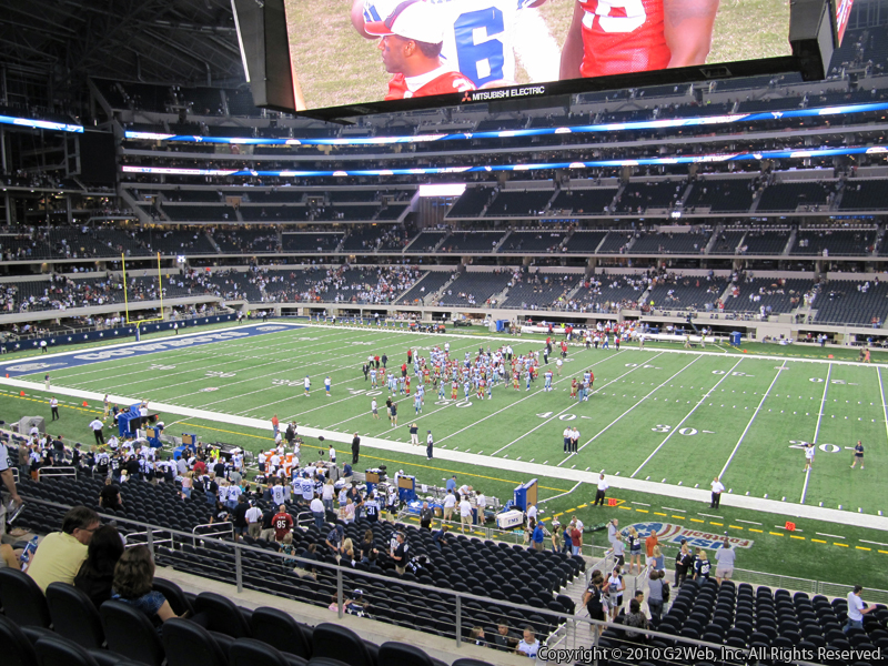 Seat view from section 207 at AT&T Stadium, home of the Dallas Cowboys