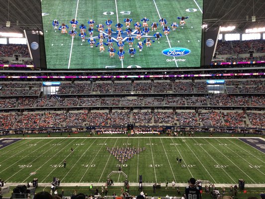 Seat view from section 210 at AT&T Stadium, home of the Dallas Cowboys