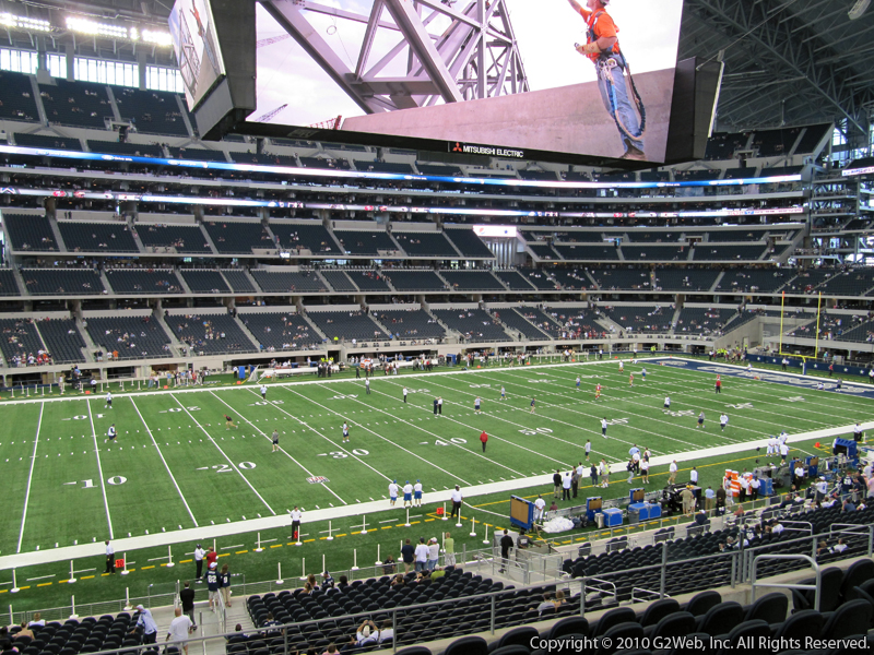Seat view from section 213 at AT&T Stadium, home of the Dallas Cowboys