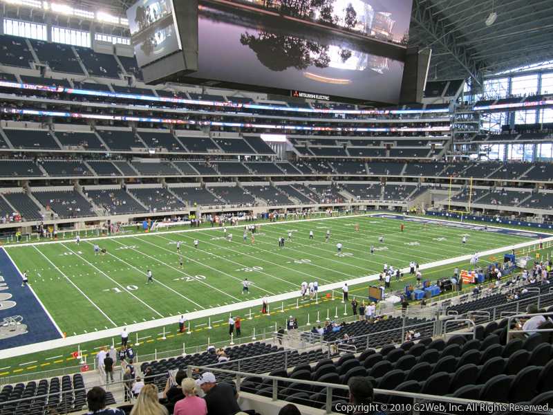Seat view from section 215 at AT&T Stadium, home of the Dallas Cowboys