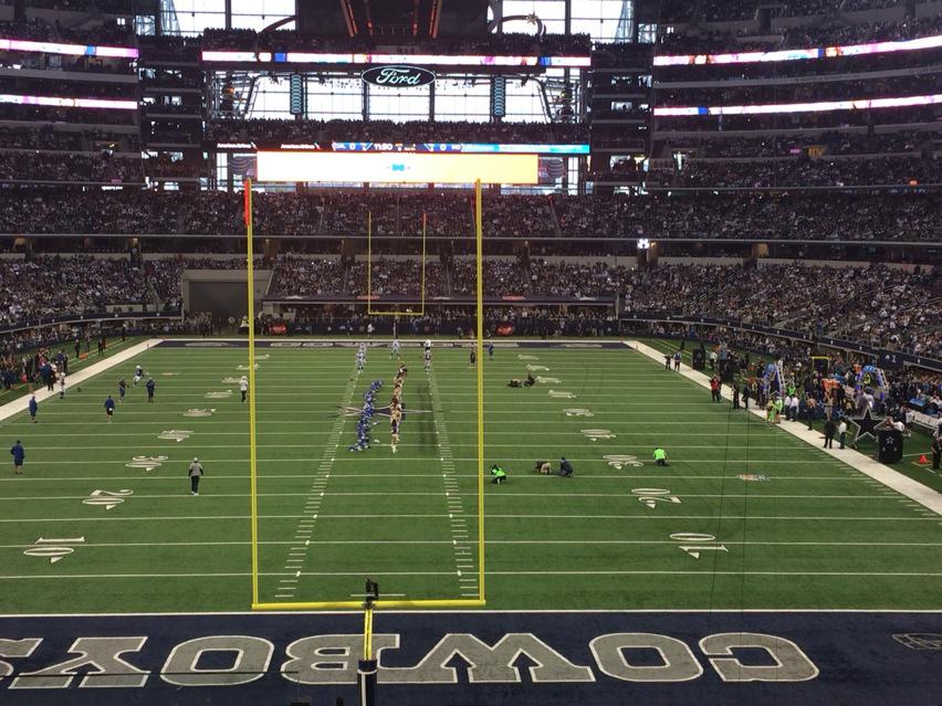 Seat view from section 222 at AT&T Stadium, home of the Dallas Cowboys