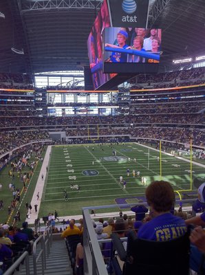 Seat view from section 224 at AT&T Stadium, home of the Dallas Cowboys