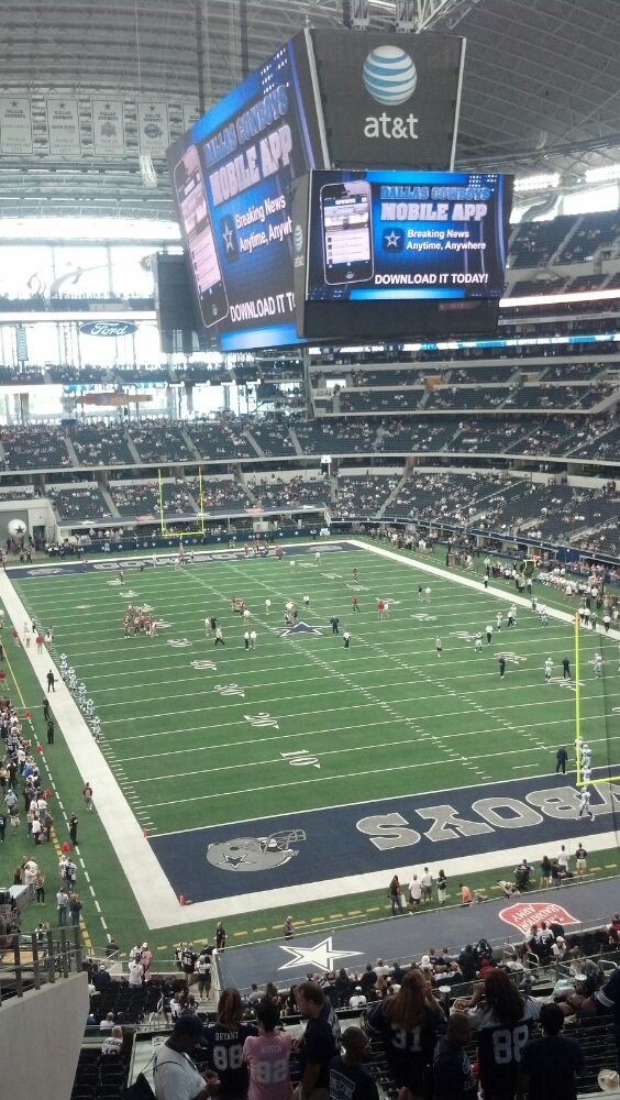 Seat view from section 226 at AT&T Stadium, home of the Dallas Cowboys