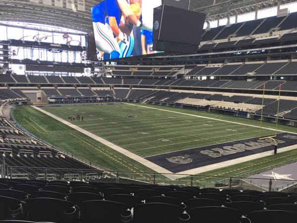 Seat view from section 227 at AT&T Stadium, home of the Dallas Cowboys