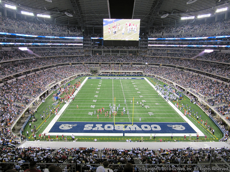 Seat view from section 324 at AT&T Stadium, home of the Dallas Cowboys