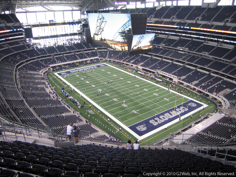Seat view from section 404 at AT&T Stadium, home of the Dallas Cowboys