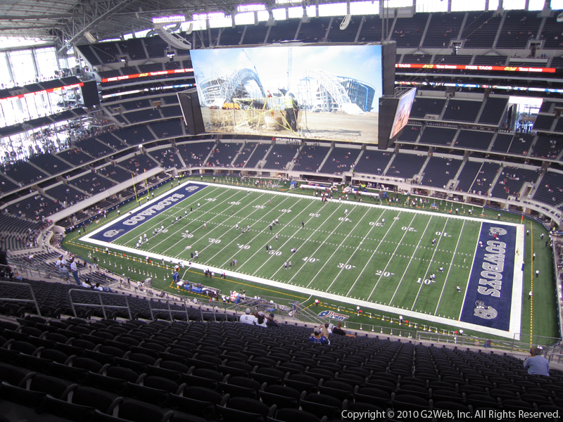 Seat view from section 409 at AT&T Stadium, home of the Dallas Cowboys
