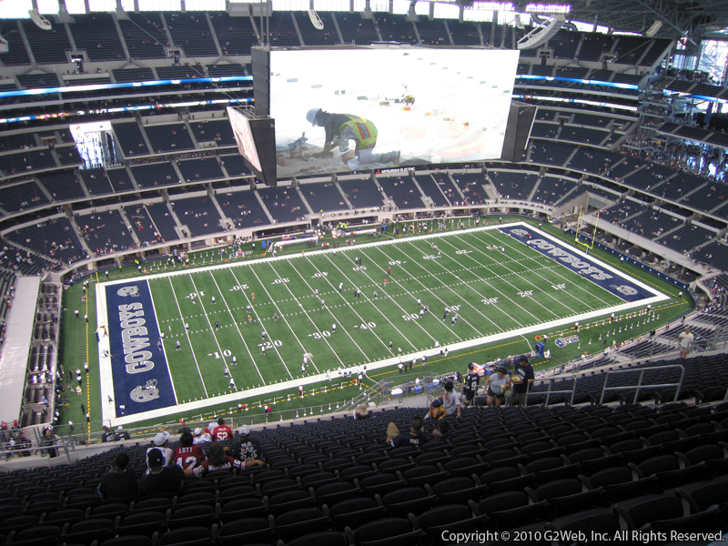 Seat view from section 416 at AT&T Stadium, home of the Dallas Cowboys