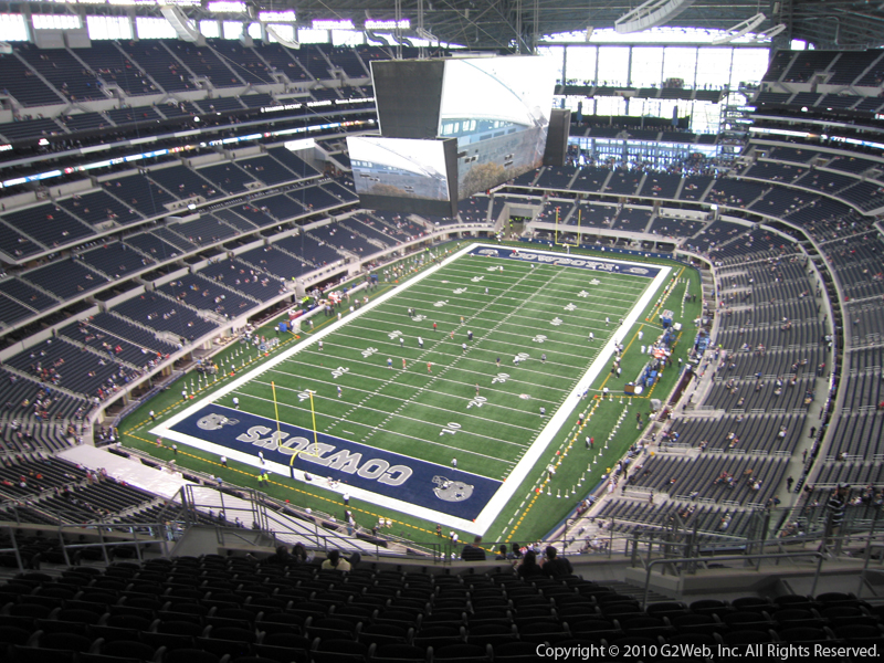 Seat view from section 423 at AT&T Stadium, home of the Dallas Cowboys