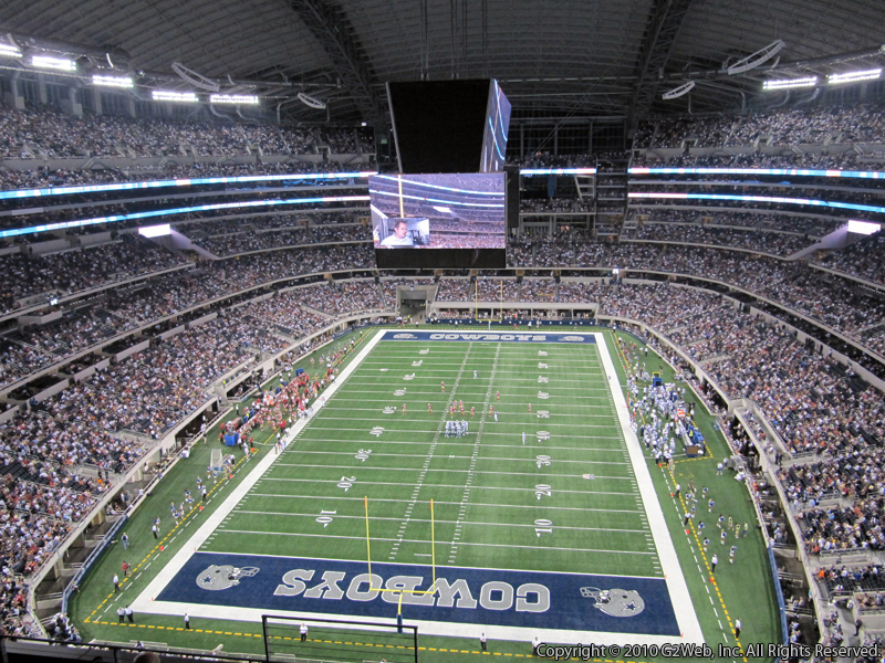 View from Section 426 at AT&T Stadium, Home of the Dallas Cowboys