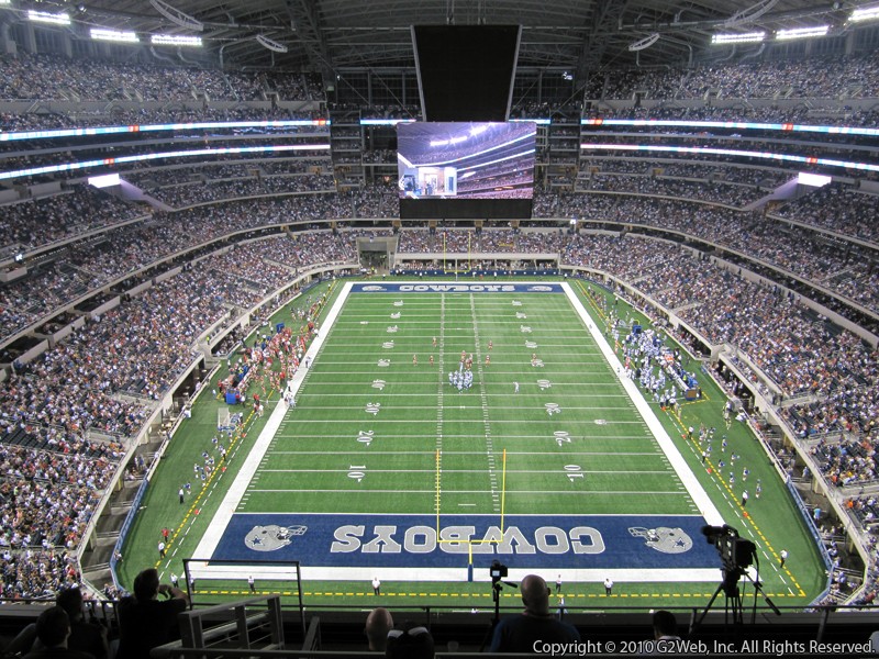 View from Section 427 at AT&T Stadium, Home of the Dallas Cowboys