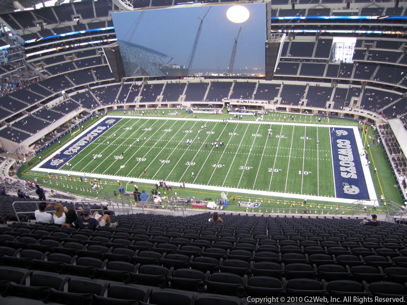 Seat view from section 439 at AT&T Stadium, home of the Dallas Cowboys