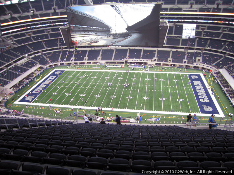 Seat view from section 440 at AT&T Stadium, home of the Dallas Cowboys