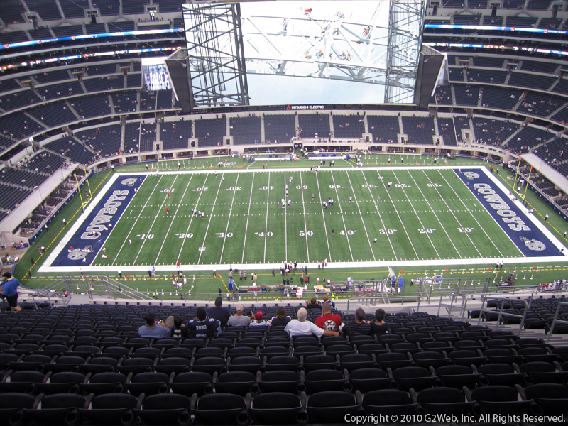 Seat view from section 442 at AT&T Stadium, home of the Dallas Cowboys