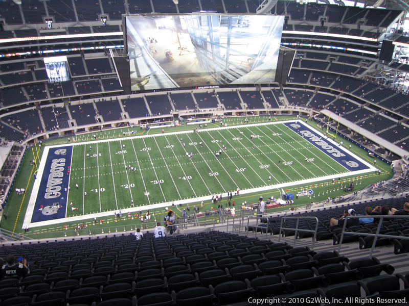 Seat view from section 444 at AT&T Stadium, home of the Dallas Cowboys