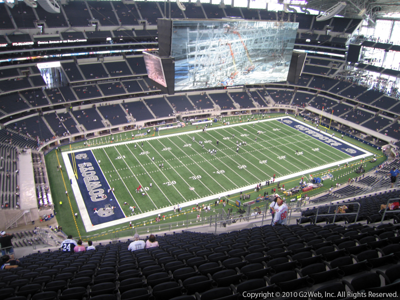 Seat view from section 446 at AT&T Stadium, home of the Dallas Cowboys