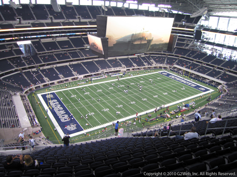 Seat view from section 447 at AT&T Stadium, home of the Dallas Cowboys