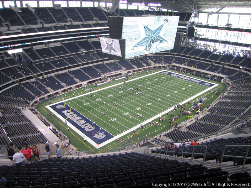 Seat view from section 449 at AT&T Stadium, home of the Dallas Cowboys