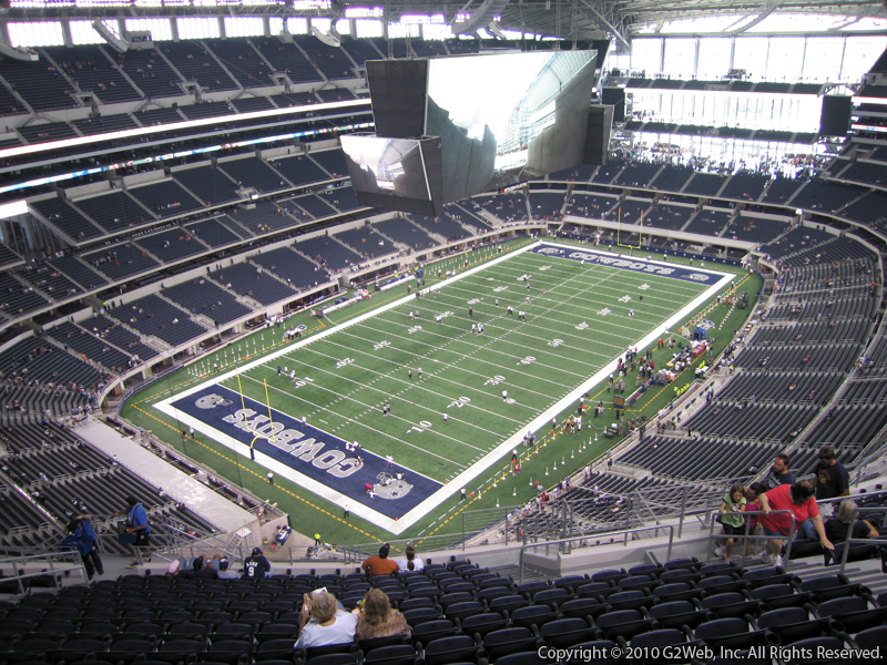 Seat view from section 450 at AT&T Stadium, home of the Dallas Cowboys