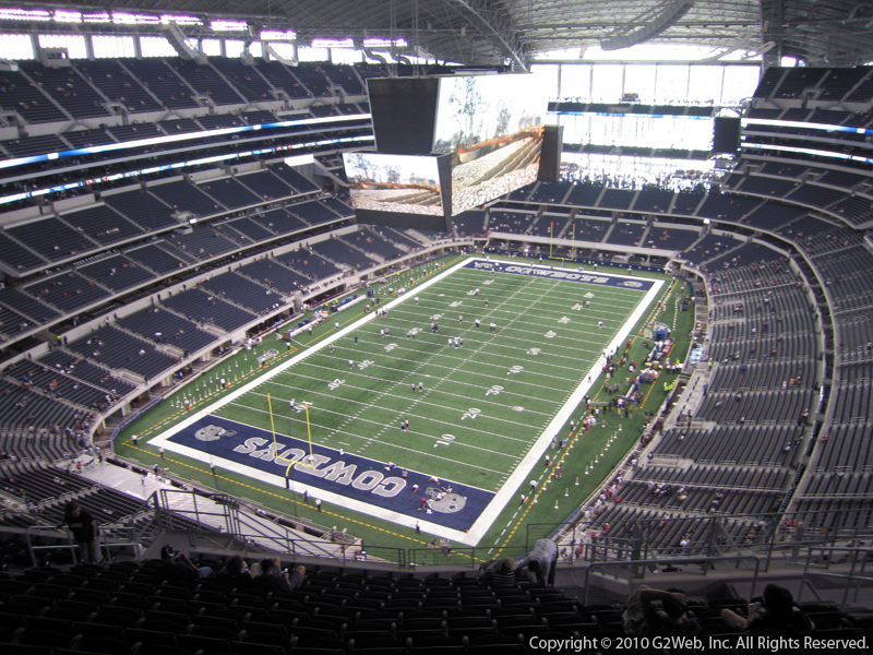 Seat view from section 453 at AT&T Stadium, home of the Dallas Cowboys