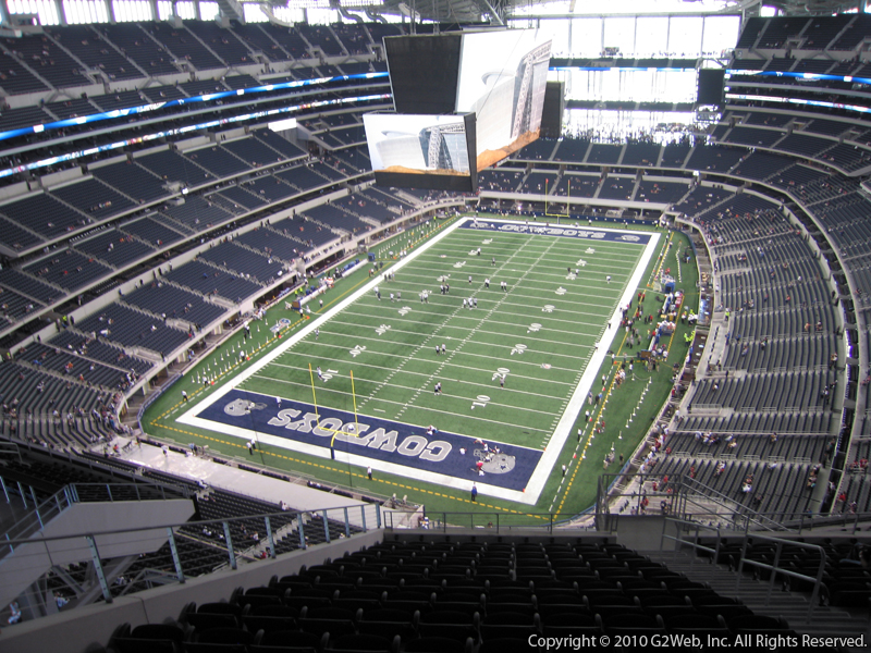 Seat view from section 454 at AT&T Stadium, home of the Dallas Cowboys