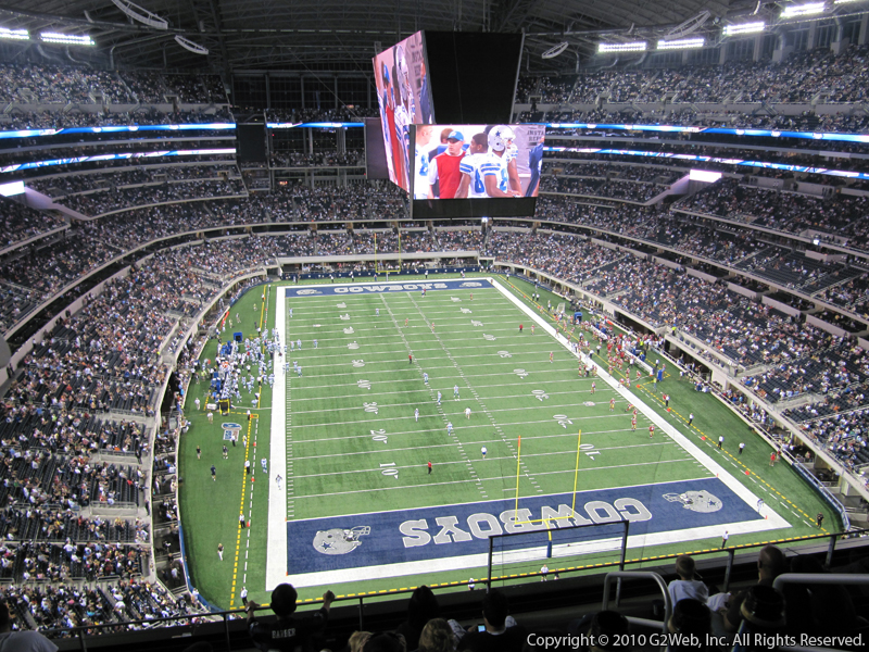 Seat view from section 460 at AT&T Stadium, home of the Dallas Cowboys