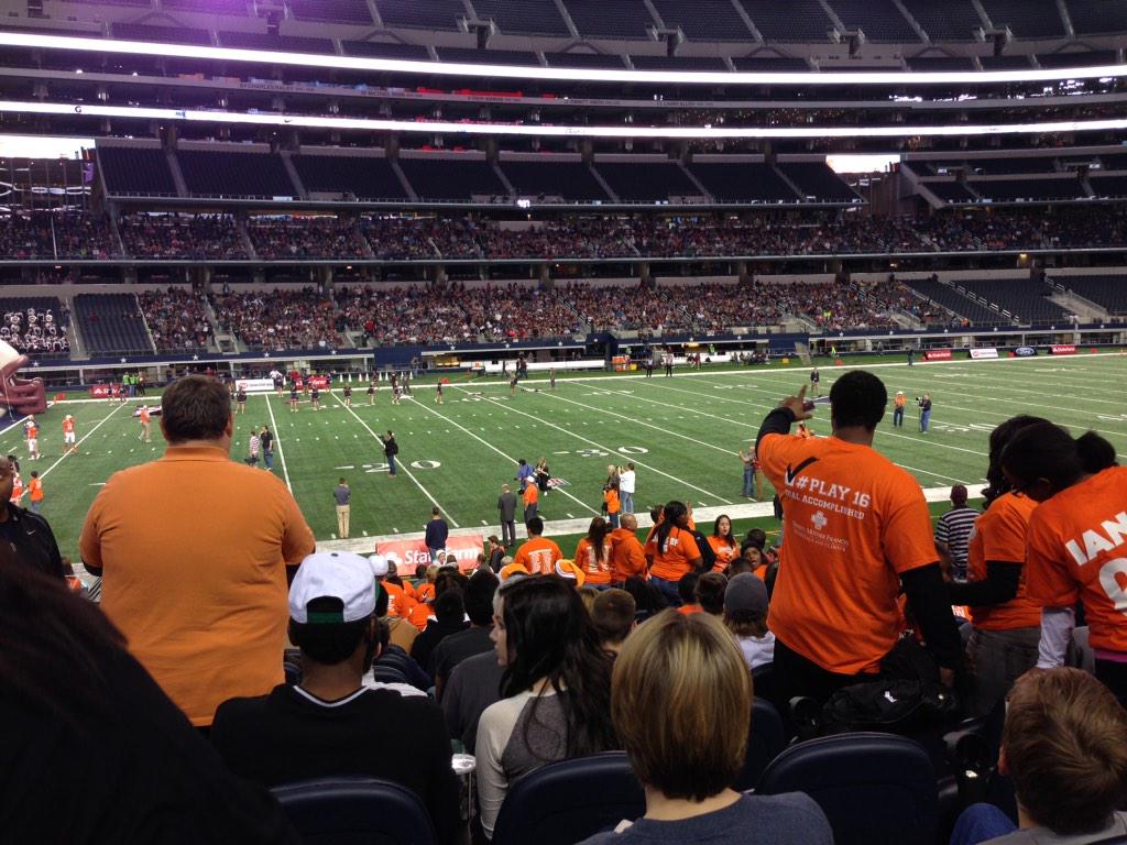 Seat view from section 113 at AT&T Stadium, home of the Dallas Cowboys