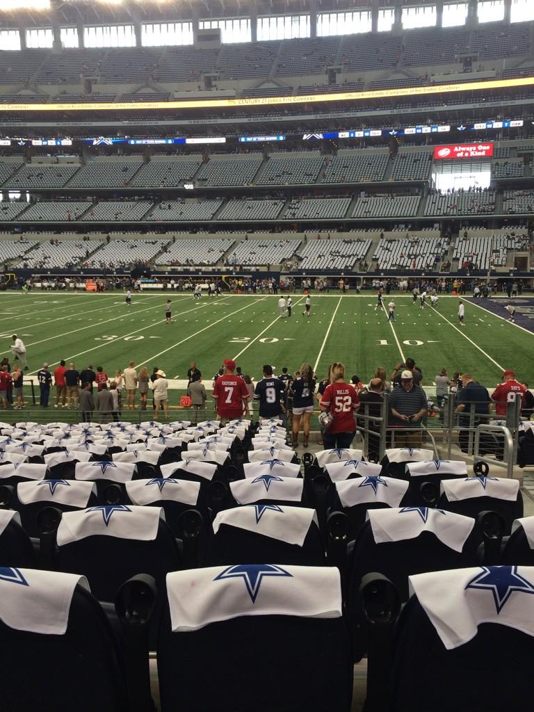 Seat view from section 108 at AT&T Stadium, home of the Dallas Cowboys