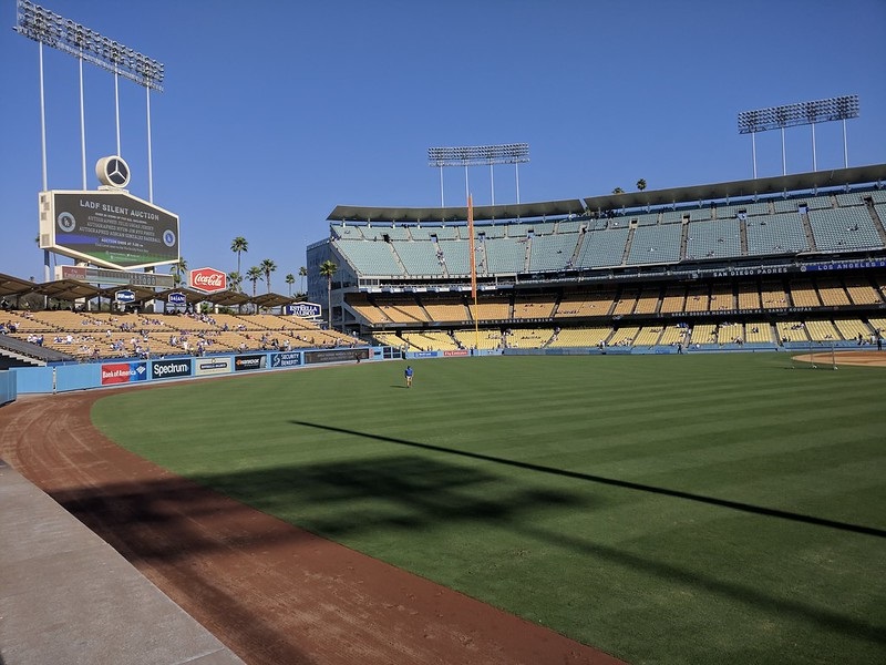 Photo taken from the home run seats at Dodger Stadium. Home of the Los Angeles Dodgers.