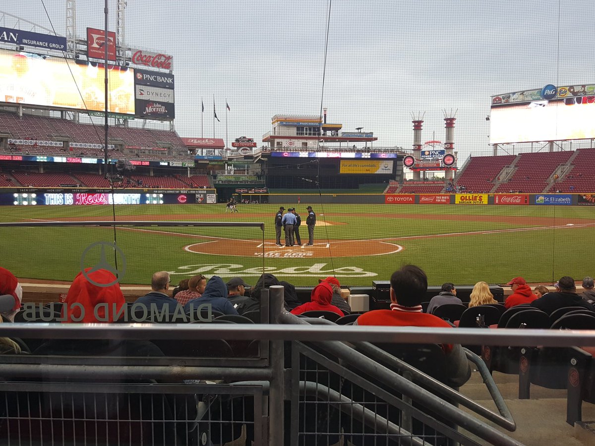 Photo of the field at Great American Ball Park from the Scout Seats. Home of the Cincinnati Reds.