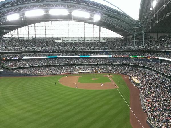 View from the Bernie's Terrace seats at Miller Park.