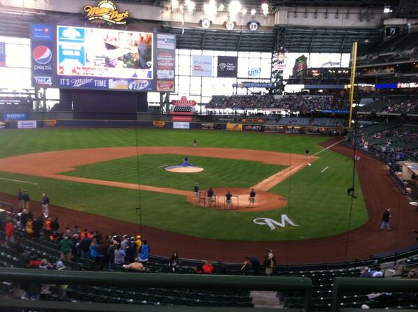 View from the loge seats at Miller Park. Home of the Milwaukee Brewers.