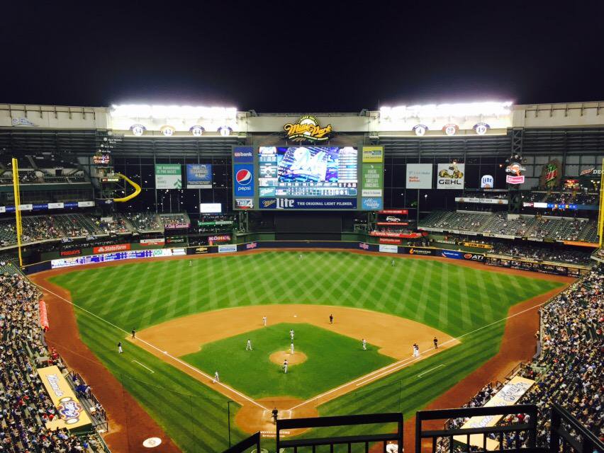 View from the terrace box seats at Miller Park. Home of the Milwaukee Brewers.